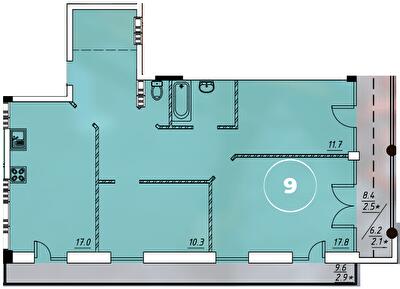 3-комнатная 85.3 м² в ЖК Via Roma от 18 950 грн/м², Одесса