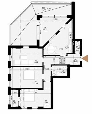 3-комнатная 108.79 м² в ЖК Свитанок от 25 400 грн/м², Львов