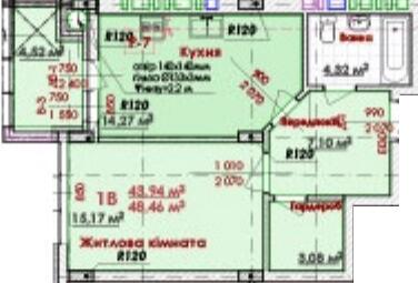 1-комнатная 48.46 м² в ЖК Соняшник от 18 500 грн/м², Львов