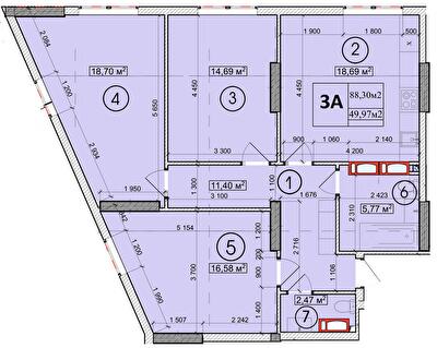 3-кімнатна 88.3 м² в ЖК Podil Plaza & Residence від 60 000 грн/м², Київ