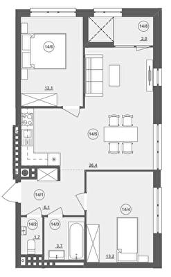 2-комнатная 65.17 м² в ЖК ИНЖИР от 25 000 грн/м², Львов