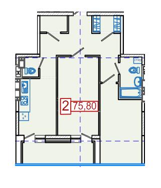 2-кімнатна 75.8 м² в ЖК Німецький проект на Холодній Горі від 28 700 грн/м², Харків