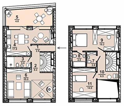 Дворівнева 110.2 м² в ЖК AMSTERDAM від 33 500 грн/м², Полтава