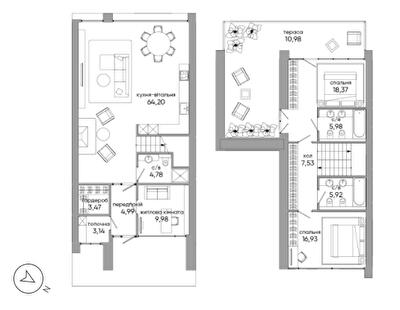 Таунхаус 156.27 м² в Таунхаусы PLC Terra от 46 096 грн/м², с. Подгорцы