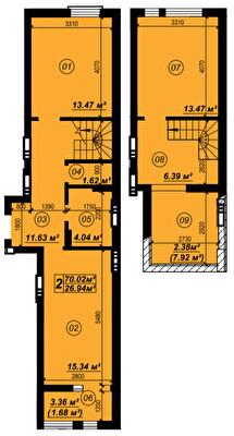 Дворівнева 70.02 м² в ЖК Verba від 21 500 грн/м², смт Глеваха