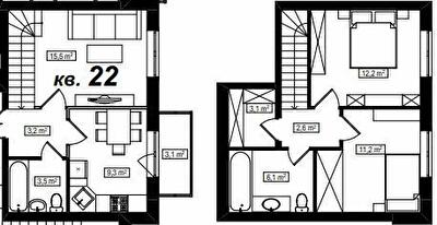 Двухуровневая 67.6 м² в ЖК Амстердам от 18 250 грн/м², с. Белогородка