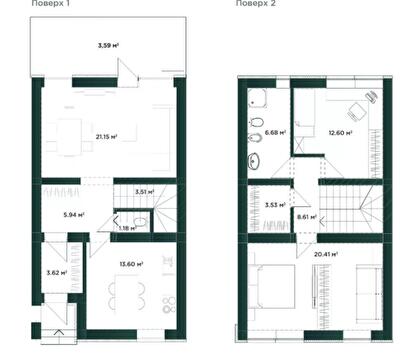 Таунхаус 104.37 м² в Таунхаусы Soul City от 21 500 грн/м², с. Софиевская Борщаговка