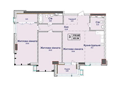 4-комнатная 118.66 м² в ЖК Новопечерские Липки от 73 670 грн/м², Киев