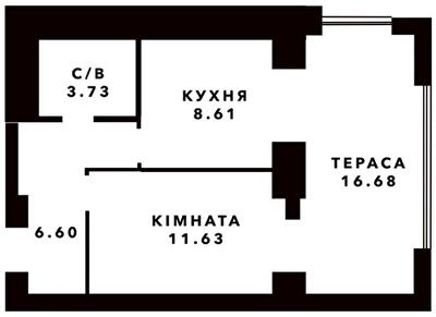 1-комнатная 46.9 м² в ЖК Art Residence от 23 500 грн/м², г. Ирпень