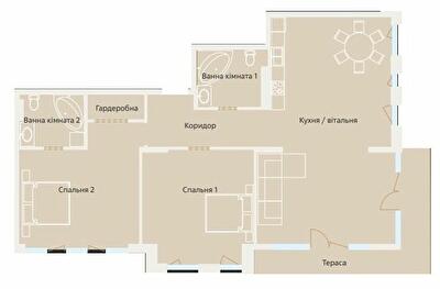 3-кімнатна 125.8 м² в КБ Nobility від 105 450 грн/м², Київ