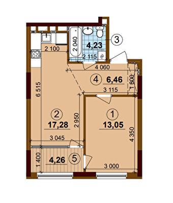 1-комнатная 45 м² в ЖК Варшавский Плюс от 28 720 грн/м², Киев