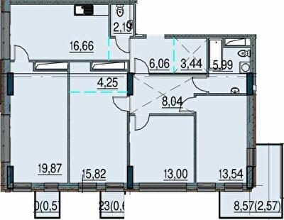 4-комнатная 141.78 м² в ЖК Пространство на Инглези от 22 600 грн/м², Одесса