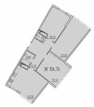 3-кімнатна 104.76 м² в ЖК Сорок друга перлина від 27 250 грн/м², Одеса