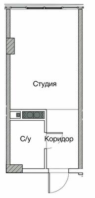 Студия 25.8 м² в ЖК Новая Европа от 19 100 грн/м², с. Иличанка