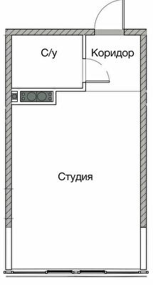 Студия 33.9 м² в ЖК Новая Европа от 19 100 грн/м², с. Иличанка