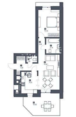 1-комнатная 64.9 м² в ЖК Малоголосківські пагорби от 27 500 грн/м², Львов