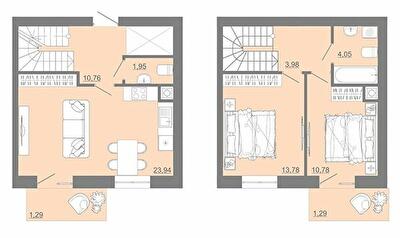 Двухуровневая 71.82 м² в ЖК Проект Панорама от 17 950 грн/м², г. Пустомыты