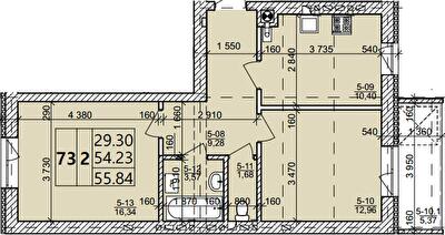 2-кімнатна 55.84 м² в ЖК Святих Ольги та Єлизавети від 20 000 грн/м², м. Винники