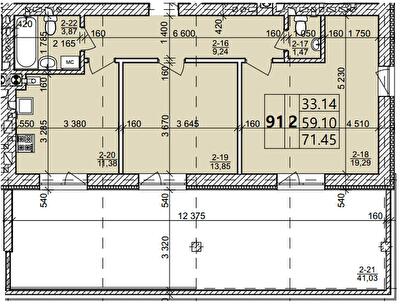 2-кімнатна 71.45 м² в ЖК Святих Ольги та Єлизавети від 20 000 грн/м², м. Винники