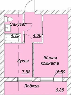 1-комнатная 35.15 м² в ЖК Левобережный от 21 900 грн/м², Днепр