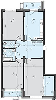 3-кімнатна 120.05 м² в ЖК CRYSTAL RESIDENCE від 57 000 грн/м², Київ