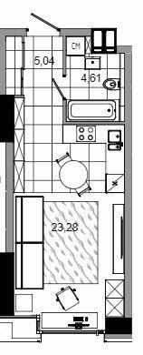 1-комнатная 33 м² в МФК MAYAK от 37 450 грн/м², Днепр