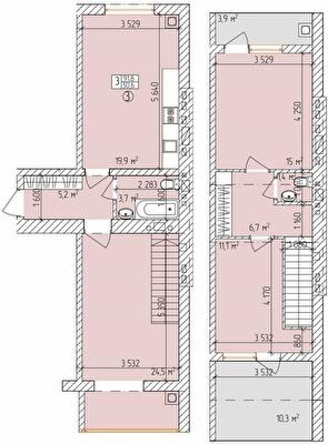 Дворівнева 91.8 м² в ЖК Дубовий Гай від 24 500 грн/м², Запоріжжя