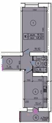 1-комнатная 48.6 м² в ЖК Эспланада от 19 650 грн/м², Сумы