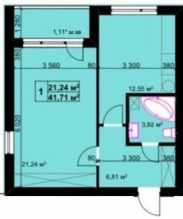 1-кімнатна 41.71 м² в ЖК Санні Хілл від 14 000 грн/м², смт Велика Березовиця