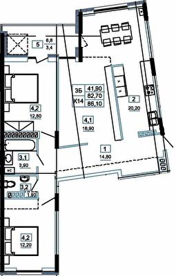 3-комнатная 86.1 м² в ЖК Канада от 13 500 грн/м², г. Чортков