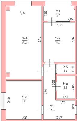 2-комнатная 57.8 м² в ЖК The Loft от 8 150 грн/м², г. Новая Каховка