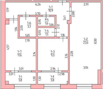 2-комнатная 69.4 м² в ЖК The Loft от 8 500 грн/м², г. Новая Каховка