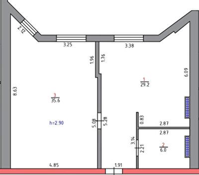 1-кімнатна 70.8 м² в ЖК Парк Стоун від 14 950 грн/м², Херсон