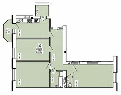 3-комнатная 88.5 м² в ЖК на ул. Независимости, 5 от 13 100 грн/м², г. Нежин