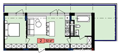 2-кімнатна 52 м² в ЖК Family House від 22 000 грн/м², Львів