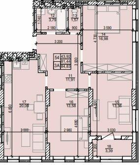 3-комнатная 84.83 м² в ЖК Весняний от 18 000 грн/м², г. Винники