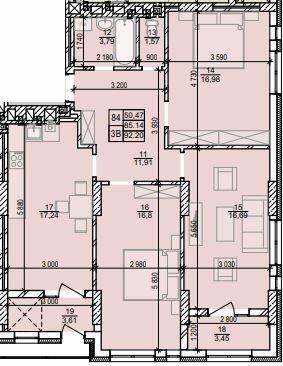 3-комнатная 92.2 м² в ЖК Весняний от 18 000 грн/м², г. Винники