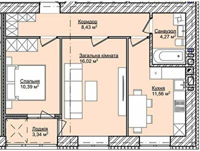 Двокімнатні в ЖК Smart Fort