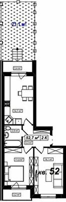 2-кімнатна 52.7 м² в ЖК Амстердам від 18 250 грн/м², с. Білогородка