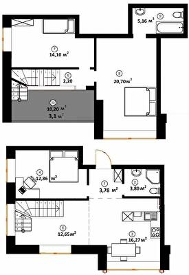 Двухуровневая 96.42 м² в ЖК City Lake от 19 500 грн/м², с. Шевченково