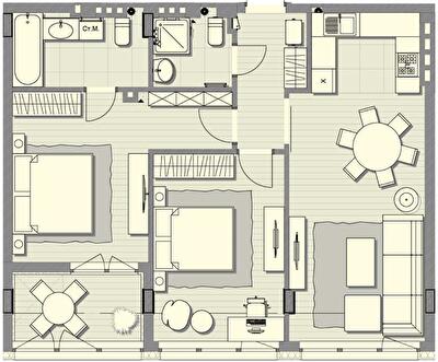 2-комнатная 77.7 м² в ЖК Luxberry lakes & forest от 36 750 грн/м², пгт Козин