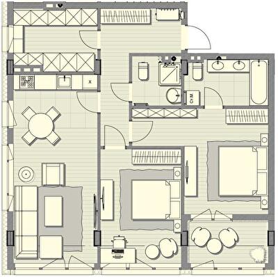 2-кімнатна 92.2 м² в ЖК Luxberry lakes & forest від 36 750 грн/м², смт Козин