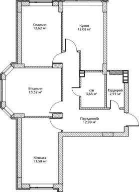 3-кімнатна 72.3 м² в ЖК City Park від 23 500 грн/м², м. Ірпінь