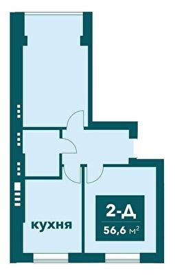 2-кімнатна 56.6 м² в ЖК Ібіс від 20 000 грн/м², м. Ірпінь