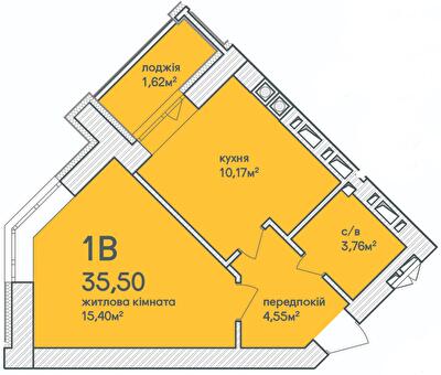 1-кімнатна 35.5 м² в ЖК Синергія Сіті (Kvartal Group) від 26 500 грн/м², м. Ірпінь