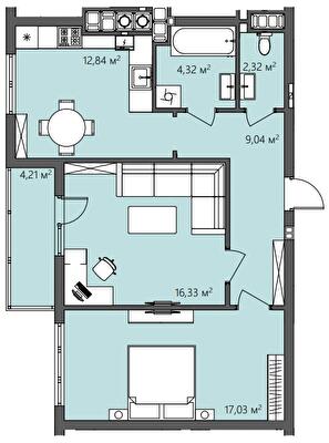 2-кімнатна 66.09 м² в ЖК GREENHOUSE CITY від 14 600 грн/м², м. Городок