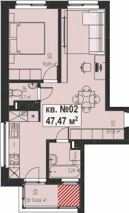 1-комнатная 47.47 м² в ЖК CHAYKOVSKIY от 26 400 грн/м², Ровно