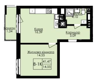 1-комнатная 41.47 м² в ЖК AUROOM SPARK от 24 100 грн/м², Львов