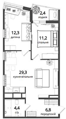 2-кімнатна 65 м² в ЖК Art Парк від 24 500 грн/м², Київ