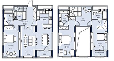 Двухуровневая 151.98 м² в ЖК Новый Автограф от 42 500 грн/м², Киев